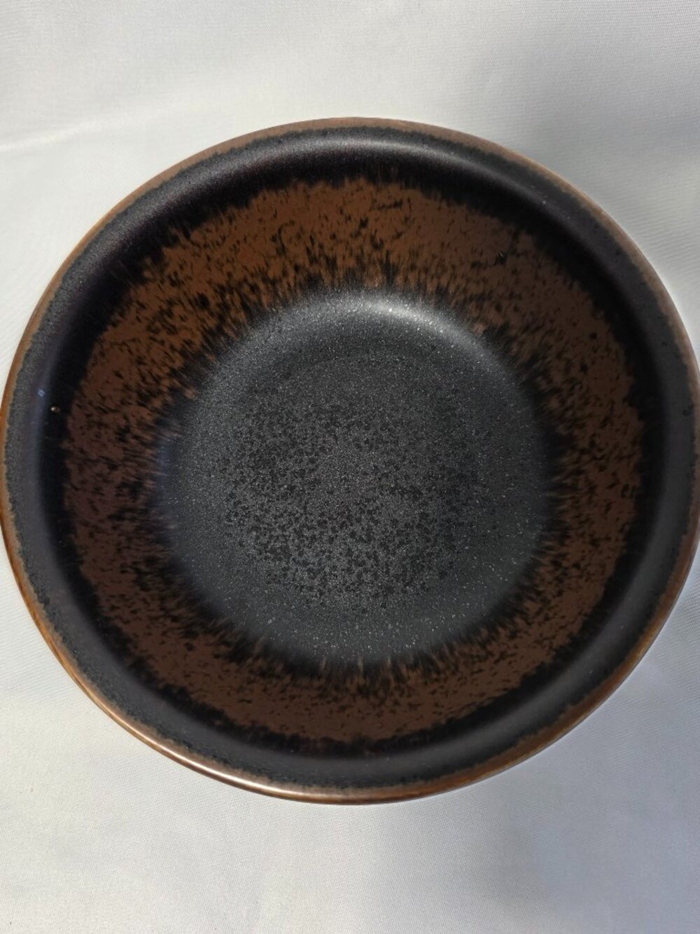 Arabia of Finland Rushka Coupe Cereal Bowl Light & Dark Brown Spotted NEW